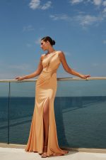 Maestri H.C Gold red dress
