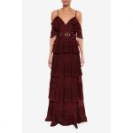 Burgundy Ruffle Maxi Dress - Image 3