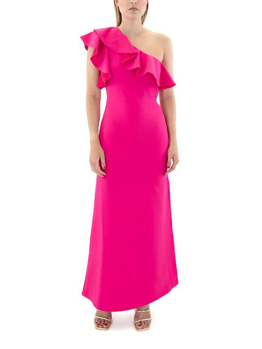 Stella Μακρύ Φούξια Φόρεμα Με Ένα Ώμο - Image 4
