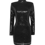 Sequin Μίνι Μαύρο Φόρεμα