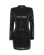 Sequin Μίνι Μαύρο Φόρεμα
