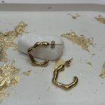 Gold Hoops with Strass