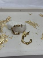 Gold Hoops with Strass