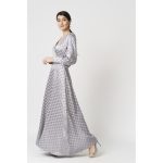 white/grey maxi dress - Image 2