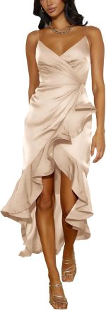 Champagne midi dress with Straps