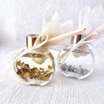 Μπομπονιέρα αρωματικό με φύλλα χρυσού ή ασημιού