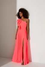Pink fluo maxi dress Allure Evening