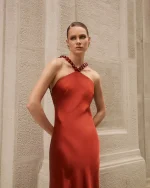 Terracotta long dress - Image 3