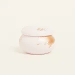 ΚΕΡΑΜΙΚΗ ΜΠΙΖΟΥΤΙΕΡΑ ΜΑΚΑΡΟΝ ΜΕ ΧΡΥΣΗ ΛΕΠΤΟΜΕΡΕΙΑ 6,5 x 5 cm ΡΟΖ / ΧΡΥΣΟ