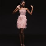 Dusty Pink Feather Dress