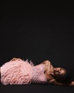 Dusty Pink Feather Dress - Image 3
