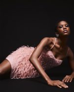 Dusty Pink Feather Dress - Image 4