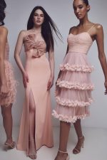 Dusty pink midi dress