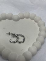 Siver Hoops with strass - Image 2