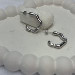 Siver Hoops with strass