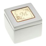 Μπομπονιέρα ΤΕΤΡΑΓΩΝΗ ΜΠΙΖΟΥΤΙΕΡΑ ΜΟΝΟΓΡΑΜΜΑ