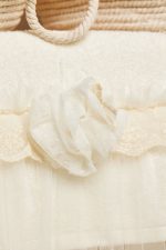 Λαδόπανα εκρού κορίτσι με εκρού δαντέλα μη με λησμόνει - Image 2