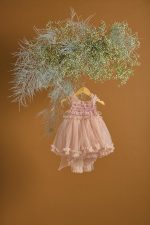 Βαπτιστικό φόρεμα σάπιο μήλο με φιόγκο στην πλάτη