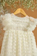 Βαπτιστικό φόρεμα με δαντέλα υπόλευκη γκυπούρ - Image 3