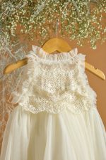 Βαπτιστικό φόρεμα με δαντέλα κουλές - Image 2