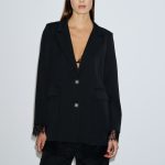 Σακάκι Μαύρο Με Δαντέλα