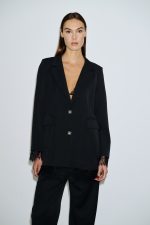 Σακάκι Μαύρο Με Δαντέλα