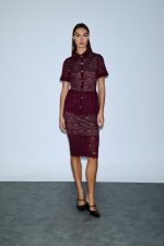 Δαντελένιο Φόρεμα Μπορντώ