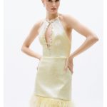 Allure Evening mini yellow dress