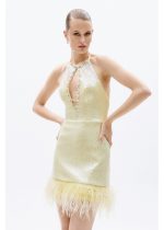 Allure Evening mini yellow dress